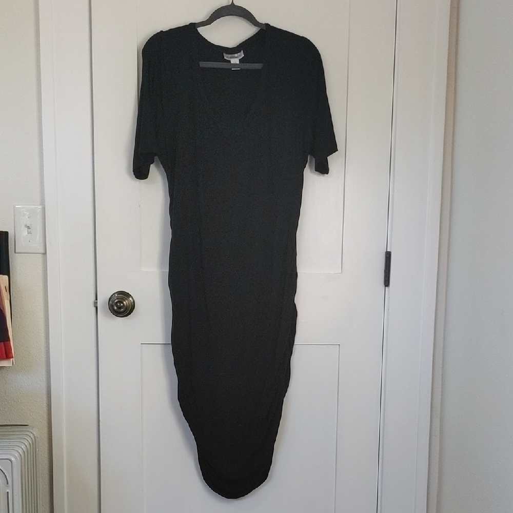 Motherhood Black Midi Dress